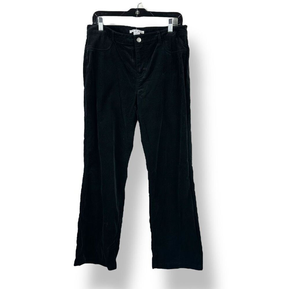 Cabi Women's 10 Crushed Velvet Flare Pants Black Boho Dark‎ Cowgirl Aesthetic